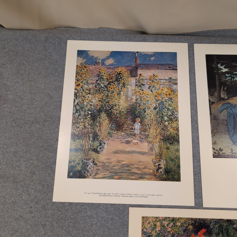 National Gallery of Art Print Set Renoir Monet Gerard David Impressionist Art - Picture 3 of 5
